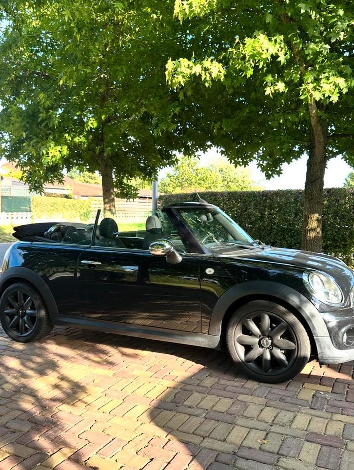 Mini Cooper Cabrio, Auto's, Mini, Particulier, Benzine, Cabriolet, 3 deurs, Zwart, Onderhoudsboekje, Ophalen