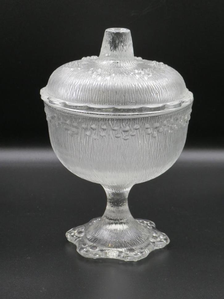 Bonbonnière op voet in glas - A. Masserini, Antiek en Kunst, Antiek | Glaswerk en Kristal, Ophalen of Verzenden