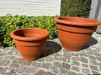 Set van twee terracotta bloempotten, Tuin en Terras, Ophalen, Terracotta