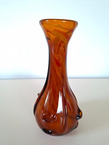 Vintage murano vaas amber beschikbaar voor biedingen