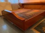 Bed van 200 cm breed gemaakt van echt hout van hoge kwalitei, Gebruikt, Overige maten, Bruin, Hout