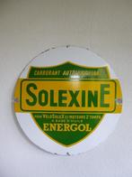 EMAILLE RECLAME BORD"SOLEXINE HUILE ENERGOL"UIT JAREN 50/60, Ophalen of Verzenden, Gebruikt, Reclamebord