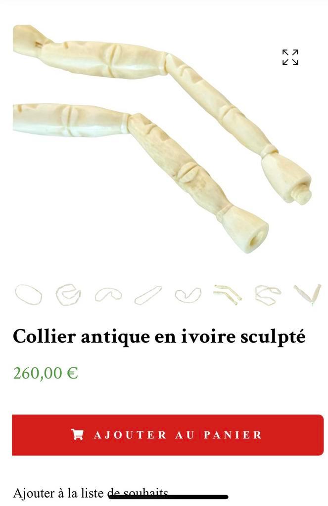 Collier antique afrique, Handtassen en Accessoires, Armbanden, Zo goed als nieuw, Ophalen of Verzenden