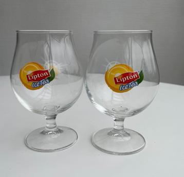 2 Ice Tea glazen en 2 Cola Light glazen, Enlèvement ou Envoi