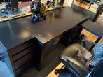 Ikea MALM bureau zwart, Maison & Meubles, Bureaux, Enlèvement, Comme neuf, Bureau