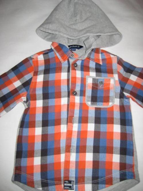 Jongenshemdje (met kapje) Timberland maat 4 / 102, Kinderen en Baby's, Kinderkleding | Maat 104, Zo goed als nieuw, Jongen, Shirt of Longsleeve
