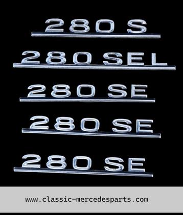 Embleem / typeplaatje Mercedes w116 280 350 450 disponible aux enchères