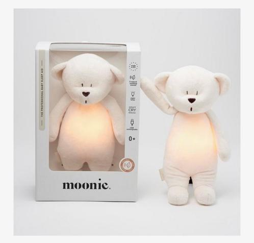 Moonie knuffel met licht & geluid beer wit, Kinderen en Baby's, Speelgoed | Knuffels en Pluche, Zo goed als nieuw, Beer, Ophalen