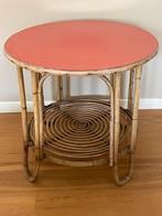 Vintage rotan / bamboe ronde tafel, Ophalen