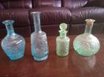Lot de 4 flacons anciens en verre., Enlèvement