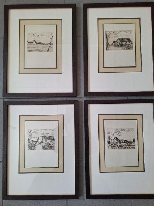 Maurice de Vlaminck 1879-1958   4 kopergravures 1927, Antiek en Kunst, Kunst | Litho's en Zeefdrukken, Ophalen of Verzenden