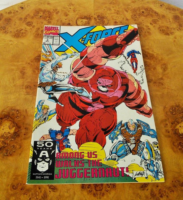 US comic x-force #3 OCT 1991 Juggernaut  - Marvel comics, Boeken, Strips | Comics, Gelezen, Eén comic, Amerika, Ophalen of Verzenden