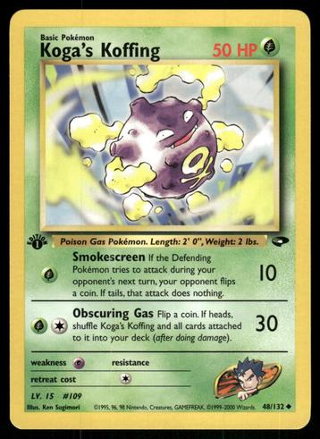 Koga's Koffing 48/132 - Gym Challenge (1st edition) beschikbaar voor biedingen
