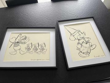 Set van 2 decoratieve Disney-prenten – 42x51 cm beschikbaar voor biedingen