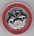 Bahamas 2 dollar 1973, Postzegels en Munten, Munten | Amerika, Verzenden, Losse munt, Zilver