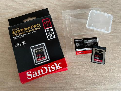 512GB SanDisk Extreme PRO CFexpress Type B flash kaart, TV, Hi-fi & Vidéo, Photo | Cartes mémoire, Comme neuf, Compact Flash (CF)