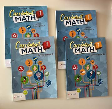 Lot Carrément Math 1A et 1B Cahier + Livre de l’enseignant, Enlèvement ou Envoi