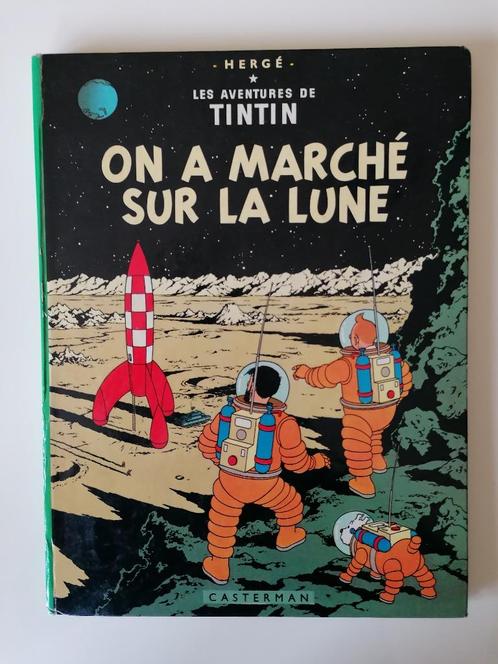 Tintin - On a marché sur la Lune - B38 bis de 1969, Boeken, Stripverhalen, Gelezen, Eén stripboek, Ophalen of Verzenden