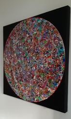 Schilderij: "Makes the world go round". 70/70/4 cm., Antiek en Kunst, Ophalen