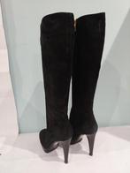 696C* SERGIO ROSSI sexy bottes noires full cuir (40), SERGIO ROSSI, Porté, Bottes hautes, Noir