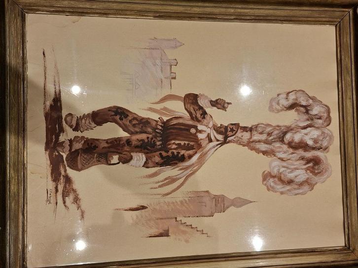 Peinture  de gille ( willy meurisse ) binche carnaval, Doe-het-zelf en Bouw, Verf, Beits en Lak, Verf, Ophalen