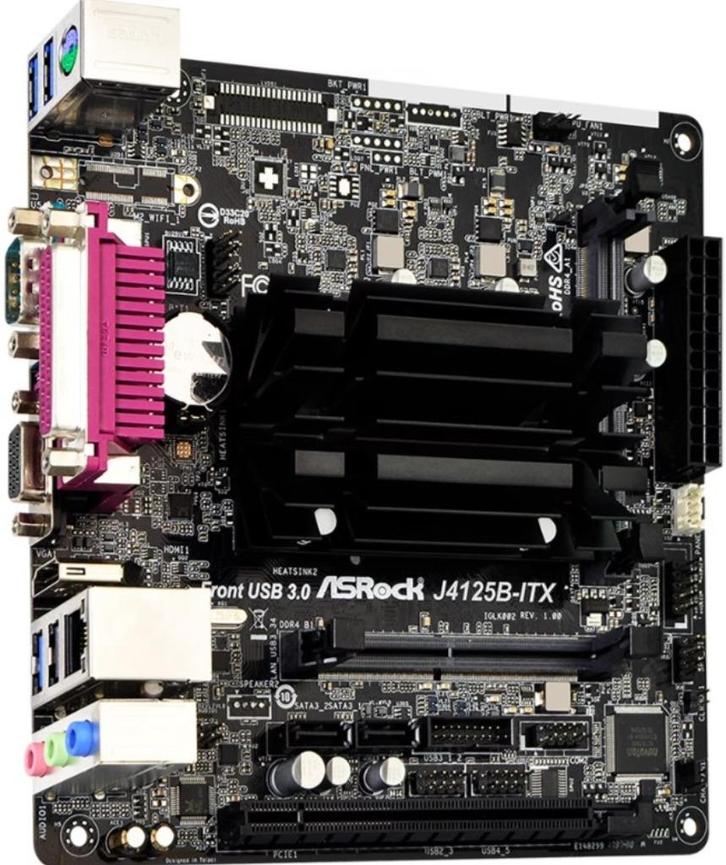 ASRock J4125B-ITX - QUad-Core CPU Moederbord, Computers en Software, Moederborden, Zo goed als nieuw, Intel, DDR3, Ophalen of Verzenden