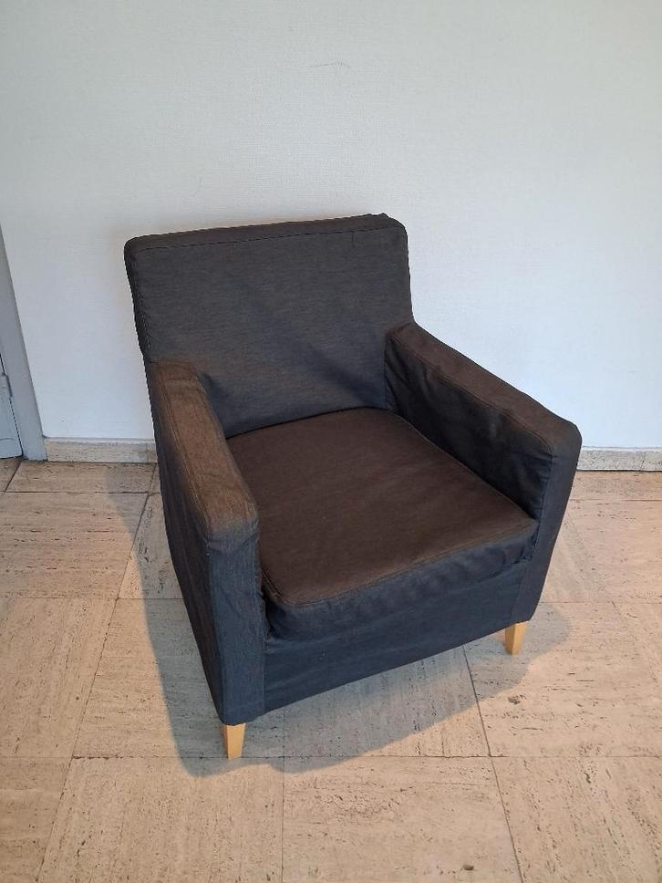 fauteil, Maison & Meubles, Fauteuils, Comme neuf, Bois, 75 à 100 cm, 100 à 125 cm, Enlèvement