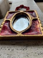 Petit miroir vintage en céramique année 50, Enlèvement