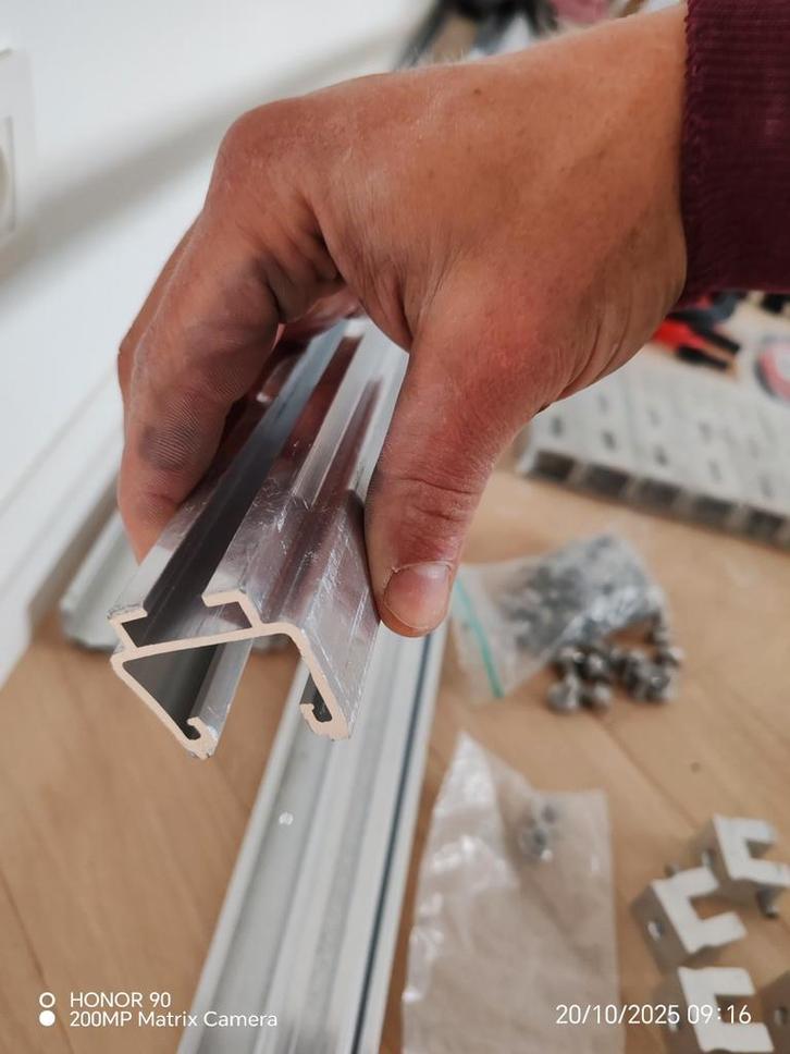 rails en tobehoren voor 8 panneelen op zinken dak., Doe-het-zelf en Bouw, Zonnepanelen en Toebehoren, Zo goed als nieuw, Ophalen