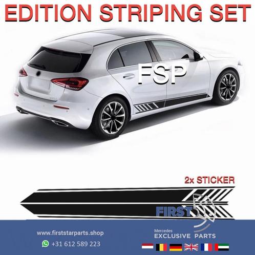 W177 A35 STICKERSET A45 STRIPING STICKER SET Mercedes A Klas, Auto diversen, Tuning en Styling, Ophalen of Verzenden