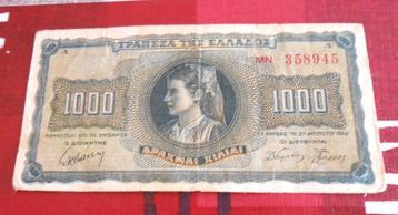 billet de banque Grèce - 1.000 drachmes 1942