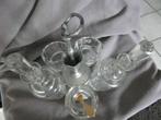 vintage 5 delige set: olie, azijn, peper, zout, mosterdvatje, Ophalen