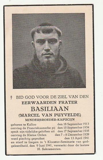 Kapucijn Basiliaan Van Puydevelde Kalloo 1913 Izegem 1941