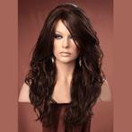 Pruik lang bruin haar met krullen model Gabby kleur 6, Perruque ou Extension de cheveux, Envoi, Neuf
