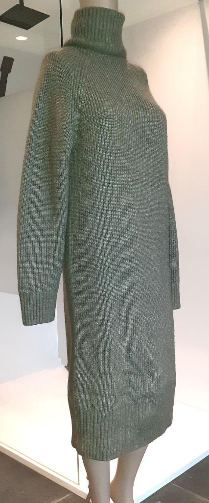 Midi jurk kaki groen winter oversized trui H&M XS, Kleding | Dames, Jurken, Nieuw, Maat 34 (XS) of kleiner, Groen, Knielengte