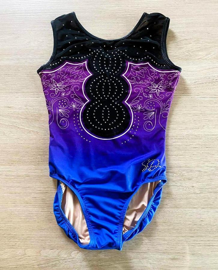 paars blauw turnpak - Sparkle & Dream - maat ALA (158/164), Sport en Fitness, Turnen, Zo goed als nieuw, Turnpak(je), Kindermaat 146 t/m 176
