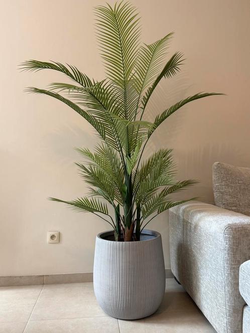 Luxe kunstplant in stenen, ribbelvaas, Huis en Inrichting, Woonaccessoires | Kunstplanten en Kunstbloemen, Nieuw, Binnen, Buiten
