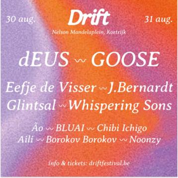 2 combitickets - Drift Festival Kortrijk beschikbaar voor biedingen