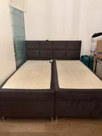 Lit coffre 180/200, Maison & Meubles, Gris, Queen size, Enlèvement, Utilisé