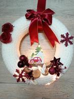 gehaakte witte krans 30 cm  met verlichting, Ophalen of Verzenden, Nieuw