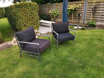 Alu Tuinstoelen incl zgan kussens beschikbaar voor biedingen