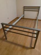 Lit en métal 1 pers. gris époxy, Neuf, Jong - modern, 90 cm, Gris