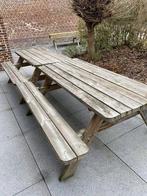 2 picknick tafels  banken, Ophalen, Gebruikt