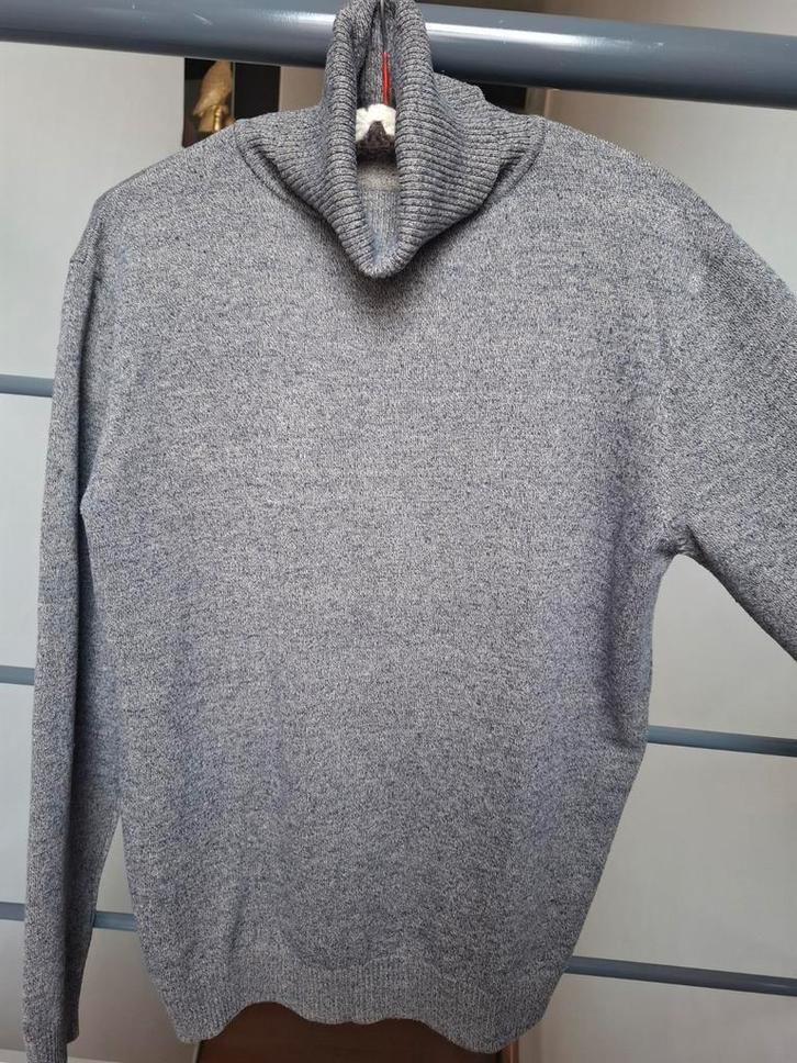 Pull col roulé XL chiné gris brun, Vêtements | Hommes, Pulls & Vestes, Comme neuf, Taille 56/58 (XL), Brun, Enlèvement ou Envoi