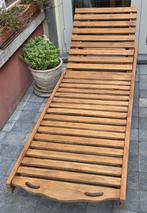 Ligbed Teak, tuin, Tuin en Terras, Ophalen, Gebruikt, Teakhout, Verstelbaar