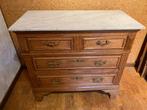 Commode bois massif + tablette granit, Ophalen, Zo goed als nieuw