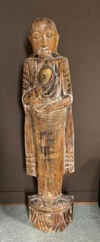 Bouddha debout en bois sculpté à la main., Antiquités & Art, Enlèvement