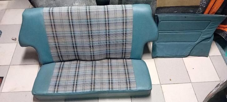 Originele achterbank voor Mini Cooper uit de jaren 80, Auto's, Mini, Particulier, Cooper, Blauw, Blauw, Stof, Ophalen