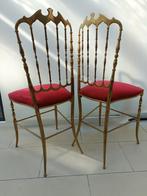 Vintage mate kopere Chiavari stoelen, italiaans design, Ophalen, Huis en Inrichting