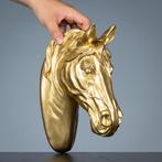 muurhanger; goudkleurig paardenhoofd, Ophalen of Verzenden, Nieuw, Overige soorten